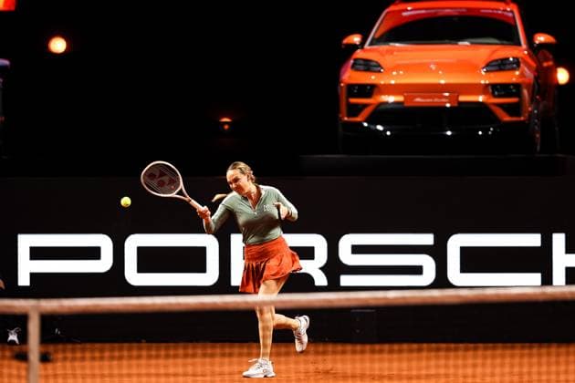 Im Bild Donna Vekic CRO Donna Vekic CRO vs Jana Fett CRO GER, Porsche Tennis Grand Prix GP Stuttgart 2025, WTA500, 15.04.2025 GER, Porsche Tennis Grand Prix GP Stuttgart 2025, WTA500, 15.04.2025 Stuttgart Copyright: xEibner-Pressefoto RogerxBuerkex EP