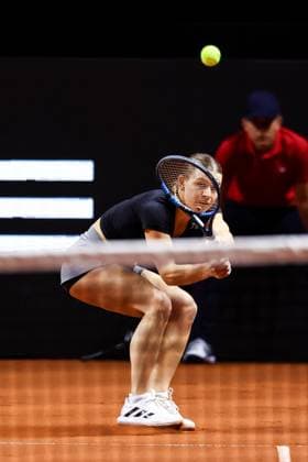 Im Bild Jana Fett CRO Donna Vekic CRO vs Jana Fett CRO GER, Porsche Tennis Grand Prix GP Stuttgart 2025, WTA500, 15.04.2025 GER, Porsche Tennis Grand Prix GP Stuttgart 2025, WTA500, 15.04.2025 Stuttgart Copyright: xEibner-Pressefoto RogerxBuerkex EP