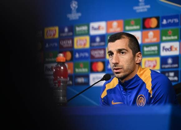 FUSSBALL CHAMPIONS LEAGUE SAISON 2024 2025 Viertelfinal Rueckspiel Inter Mailand - FC Bayern Muenchen 15.04.2025 Pressekonferenz Inter Mailand: Henrikh Mkhitaryan