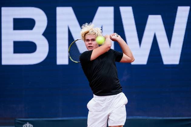 BMW Open München ATP, Tennis Herren 500; 15.04.2025 Diego Dedura-Palomero (Deutschland) im Match gegen Denis Shapovalov (Kanada) BMW Open by Bitpanda München ATP 500: Tag 4, München, MTTC Iphitos am 15.04.2025 Copyright: xBEAUTIFULxSPORTS Wunderlx