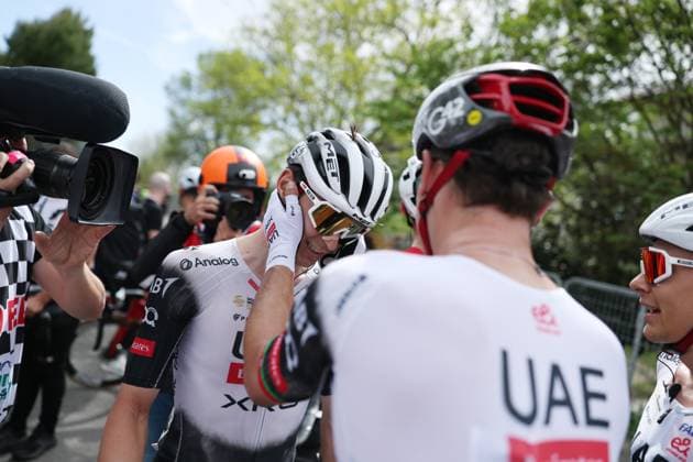 Covi Alessandro Of Uae Team Emirates Xrg winner of the stage 1 during the Giro d™Abruzzo, stage 1 from Scerni to Crecchio (151 km) - Abruzzo, Italy - Tuesday, April 15, 2025. - cycling .  Copyright: xAlessandroxGarofalo LaPressex