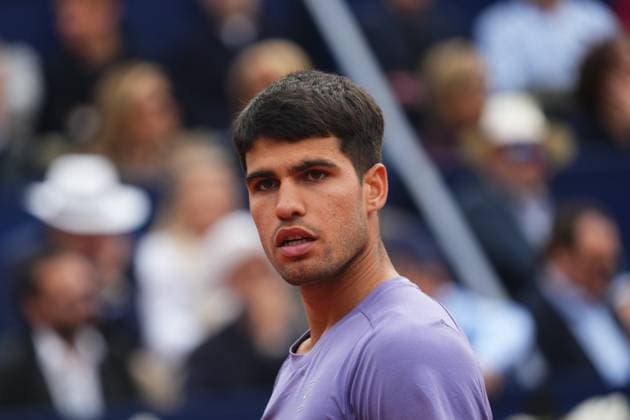 Barcelona, Spain, Barcelona Open Banc Sabadell 2025, ATP, Tennis Herren 500 match, Round of 32 between Carlos Alcaraz and Ethan Quinn, Real Club de Tenis Barcelona, Barcelona, Spain, 15 abril 2025 Copyright: xBaguxBlancox xPressinphotox
