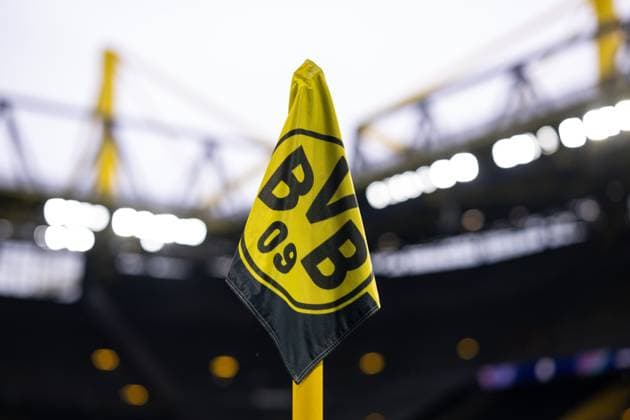 15.04.2025, Fussball, Champions League, Viertelfinale, Saison 2024 2025, Borussia Dortmund - FC Barcelona, Barca Eckfahne BVB, xRHR-FOTO TKx Copyright: RHR-FOTOx RHR-FOTO TK