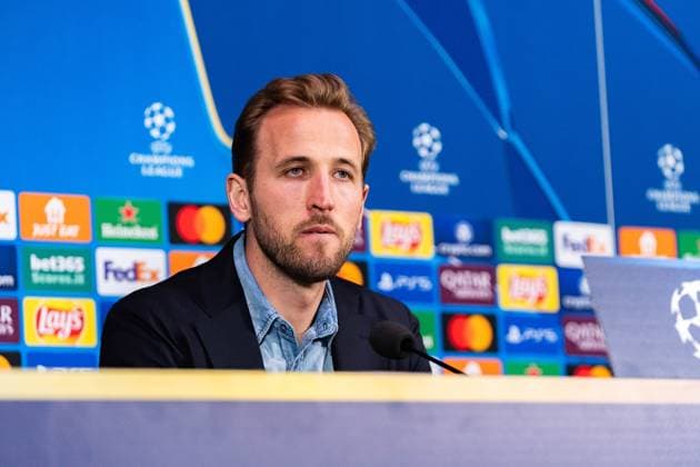 15.04.2025, Pressekonferenz mit Vincent Kompany und Harry Kane, Inter Mailand vs. FC Bayern München, UEFA Champions League, Viertelfinale-Rückspiel Copyright: xBahhoxKarax
