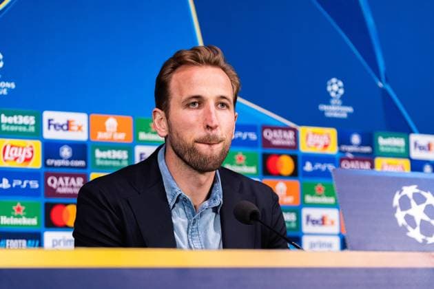 15.04.2025, Pressekonferenz mit Vincent Kompany und Harry Kane, Inter Mailand vs. FC Bayern München, UEFA Champions League, Viertelfinale-Rückspiel Copyright: xBahhoxKarax