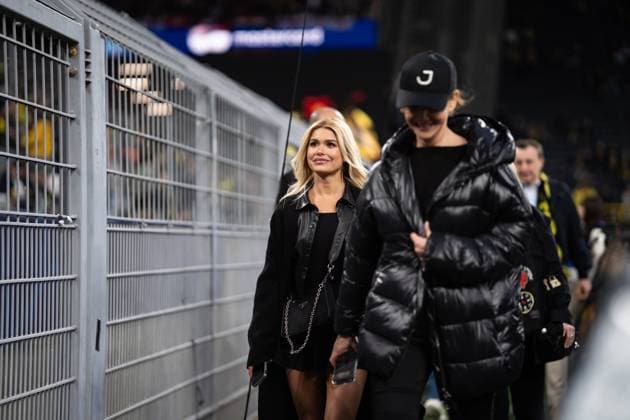 GER, UEFA Champions League, Borussia Dortmund vs FC Barcelona, Barca 15.04.2025, Signal Iduna Park, Dortmund, GER, UEFA Champions League, Borussia Dortmund vs FC Barcelona im Bild: Pamela Reif (Deutsche Influencerin)