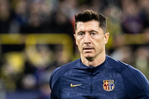 UEFA Champions League: Borussia Dortmund - FC Barcelona, Barca 15.04.2025 Robert Lewandowski (FC Barcelona, 9) UEFA Champions League: Borussia Dortmund - FC Barcelona; BVB Stadion Dortmund, Dortmund; 15.04.2025 Copyright: xBEAUTIFULxSPORTS Buriakovx