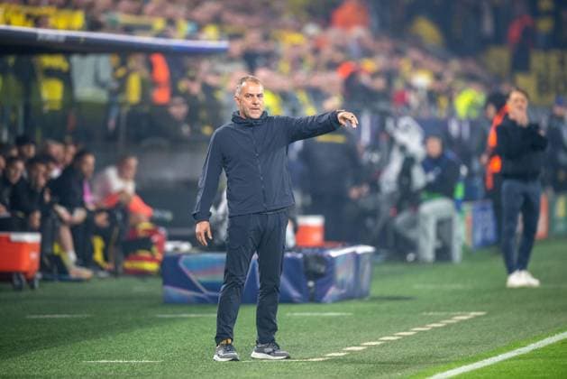 Fußball, Herren, Saison 2024 2025, Champions League (Viertelfinale, Rückspiel), Borussia Dortmund - FC Barcelona, Barca Trainer Hansi Flick (FC Barcelona), 15.04. 2025, Copyright: xSebastianxRäppold MatthiasxKochx