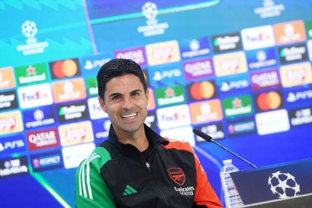 REAL MADRID CF v ARSENAL CF. CHAMPIONS LEAGUE 2024 2025. ROUND OF 8. 2ND LEG. A™rsenal FC™s coach Mikel Arteta during the press conference, PK, Pressekonferenz prior to the second leg of the Champions League Round of 8 against Real Madrid CF. April 15, 2025. (ALTERPHOTOS Acero) MadridSpain  Copyright: xAcerox