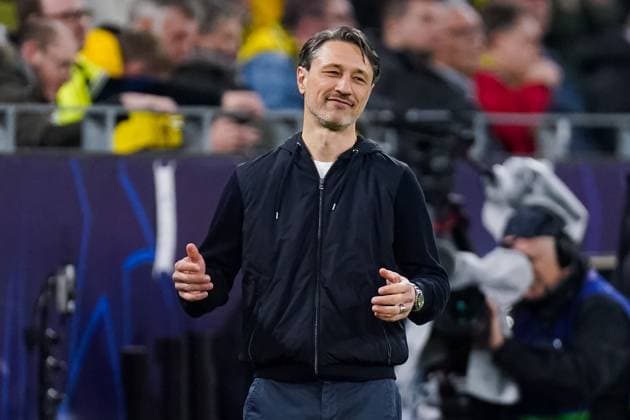 2025-04-15 Borussia Dortmund v FC Barcelona, Barca - UEFA Champions League 2024 25 Quarter Final Second Leg DORTMUND, GERMANY - APRIL 15: Coach Niko Kovac of Borussia Dortmund reacts during the UEFA Champions League 2024 25 Quarter Final Second Leg match between Borussia Dortmund and FC Barcelona at BVB Stadion Dortmund on April 15, 2025 in Dortmund, Germany. Dortmund BVB Stadion Dortmund Germany Content not available for redistribution in The Netherlands directly or indirectly through any third parties. Copyright: xJorisxVerwijstx