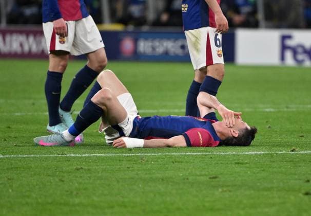 Robert Lewandowski FC Barcelona, Barca 15.04.2025, Fussball UEFA Champions League 2024 25, Viertelfinale, Rückspiel, Borussia Dortmund - FC Barcelona Dortmund Signal Iduna Park Nordrhein Westfalen Deutschland