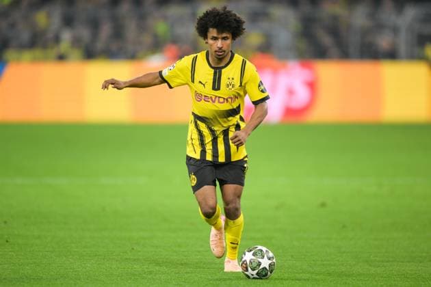 Fußball, Championsleague, 20250415, BV Borussia Dortmund - FC Barcelona, Barca Im Bild Karim ADEYEMI (Dortmund, 27). Dortmund Signal Iduna Park Nordrhein-Westfalen Deutschland Copyright: Passion2Press MarkusxFischerx
