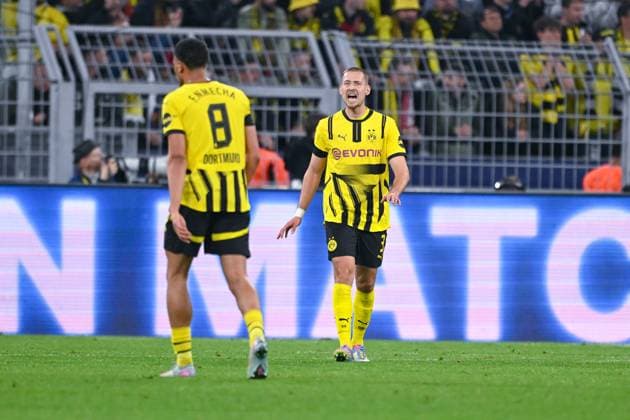15.04.2025, Fussball, Champions League, Viertelfinale, Saison 2024 2025, Borussia Dortmund - FC Barcelona, Barca Waldemar Anton (Borussia Dortmund) xRHR-FOTO TKx Copyright: RHR-FOTOx RHR-FOTO TK