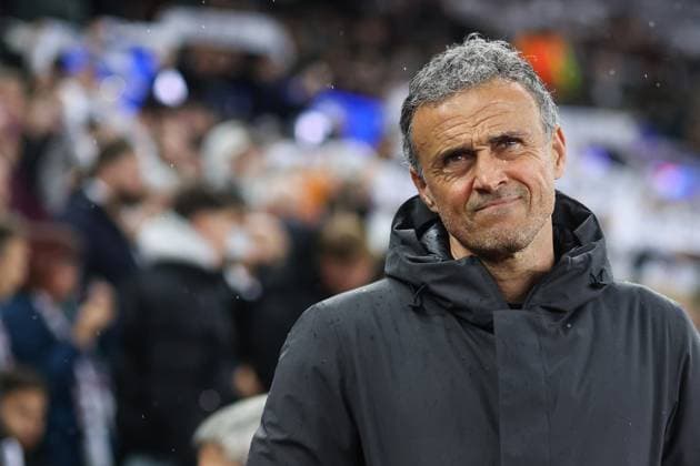 Aston Villa v PSG 15 April 2025, Aston - Champions League Football, Quarter-Final, Second Leg - Aston Villa v Paris Saint-Germain - PSG head coach Luis Enrique - Photo: Charlotte Wilson Offside. Aston UK Copyright: xCharlottexWilsonx xOffsidexOffside