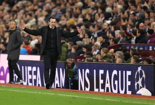 Unai Emery Manager of Aston Villa Aston Villa v Paris Saint-Germain, UEFA Champions League, Quarter-Finals, 2nd Leg, Football, Villa Park, Birmingham, UK - 15 Apr 2025 EDITORIAL USE ONLY No use with unauthorised audio, video, data, fixture lists, club league logos or live services. Online in-match use limited to 120 images, no video emulation. No use in betting, games or single club league player publications. Copyright: xRyanxBrowne Shutterstockx 15253922dv
