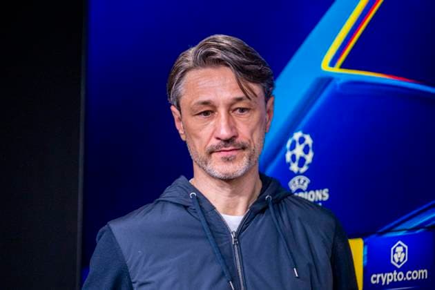 15.04.2025, Borussia Dortmund vs. FC Barcelona, Barca UEFA Champions League, Viertelfinale, Rückspiel: Dortmunds Trainer Niko Kovac spricht während der Pressekonferenz. Wichtiger Hinweis: Gemaess den Vorgaben der UEFA ist es untersagt, in dem Stadion und oder vom Spiel angefertigte Fotoaufnahmen in Form von Sequenzbildern und oder videoaehnlichen Fotostrecken zu verwerten bzw. verwerten zu lassen. Copyright: xDavidxInderliedx