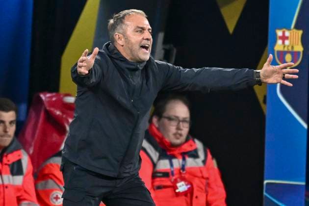 Hansi Flick (Barcelona Coach) Gestik Geste gestikuliert Mimik starker Gesichtsausdruck Emotion. 15.04.2025 Fussball, Champions League, Borussia Dortmund vs FC Barcelona, Barca Signal Iduna Park, Dortmund,