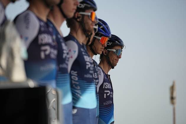 Team Solution Tech Vini Fantini during the Giro d™Abruzzo, stage from Tocco da Casauria to Penne (138 km) - Abruzzo - Wednesday, April 16, 2025. - cycling .  Copyright: xMarcoxAlpozzi LaPressex