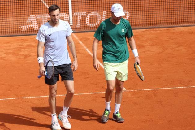 Marcel Granollers (ESP) und Horacio Zeballos (ARG) Doppel, gegen Engel, Rehberg Tennis BMW Open by Bitpanda ATP, Tennis Herren 500 München 16.04.2025 FOTO: Mladen Lackovic LakoPress