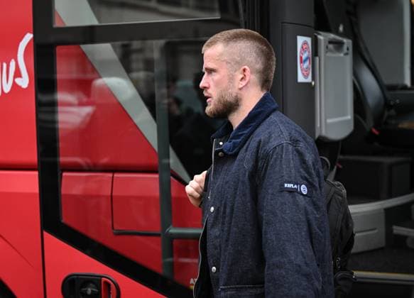 FUSSBALL CHAMPIONS LEAGUE SAISON 2024 2025 Viertelfinal Rueckspiel Inter Mailand - FC Bayern Muenchen 15.04.2025 Ankunft FC Bayern Muenchen am Mannschaftshotel in Mailand, Eric Dier