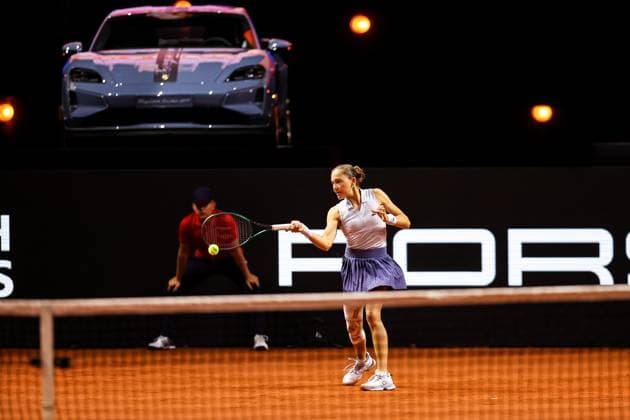 Im Bild Erika Andreeva Mirra Andreeva vs Erika Andreeva GER, Porsche Tennis Grand Prix GP Stuttgart 2025, WTA500, 16.04.2025 GER, Porsche Tennis Grand Prix GP Stuttgart 2025, WTA500, 16.04.2025 Stuttgart Copyright: xEibner-Pressefoto RogerxBuerkex EP