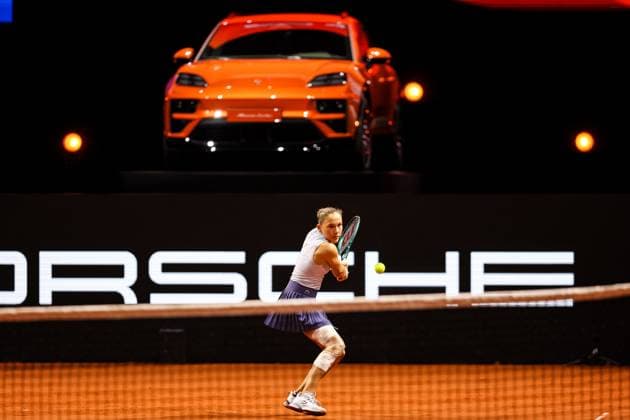 Im Bild Erika Andreeva Mirra Andreeva vs Erika Andreeva GER, Porsche Tennis Grand Prix GP Stuttgart 2025, WTA500, 16.04.2025 GER, Porsche Tennis Grand Prix GP Stuttgart 2025, WTA500, 16.04.2025 Stuttgart Copyright: xEibner-Pressefoto RogerxBuerkex EP
