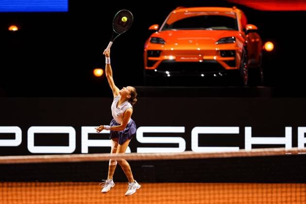 Im Bild Erika Andreeva Mirra Andreeva vs Erika Andreeva GER, Porsche Tennis Grand Prix GP Stuttgart 2025, WTA500, 16.04.2025 GER, Porsche Tennis Grand Prix GP Stuttgart 2025, WTA500, 16.04.2025 Stuttgart Copyright: xEibner-Pressefoto RogerxBuerkex EP