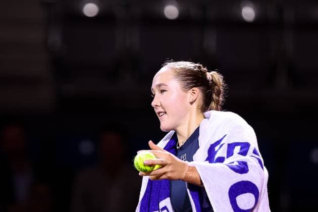 Im Bild Mirra Andreeva Mirra Andreeva vs Erika Andreeva GER, Porsche Tennis Grand Prix GP Stuttgart 2025, WTA500, 16.04.2025 GER, Porsche Tennis Grand Prix GP Stuttgart 2025, WTA500, 16.04.2025 Stuttgart Copyright: xEibner-Pressefoto RogerxBuerkex EP