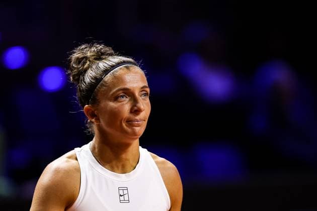Im Bild Sara Errani Magdalena Frech POL vs Sara Errani ITA GER, Porsche Tennis Grand Prix GP Stuttgart 2025, WTA500, 16.04.2025 GER, Porsche Tennis Grand Prix GP Stuttgart 2025, WTA500, 16.04.2025 Stuttgart Copyright: xEibner-Pressefoto RogerxBuerkex EP