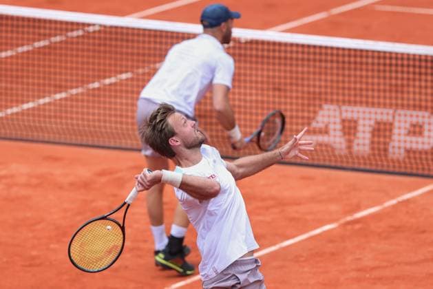 Kevin Krawietz, Tim Puetz (Kappe), Herren Doppel, Men s Doubles Tennis - BMW Open 2025 - ATP, Tennis Herren 500 - MTTC Iphitos - Munich - - Germany - 16 April 2025. Copyright: xJuergenxHasenkopfx