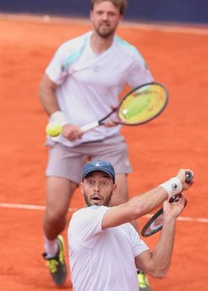 Kevin Krawietz, Tim Puetz (Kappe), Herren Doppel, Men s Doubles Tennis - BMW Open 2025 - ATP, Tennis Herren 500 - MTTC Iphitos - Munich - - Germany - 16 April 2025. Copyright: xJuergenxHasenkopfx