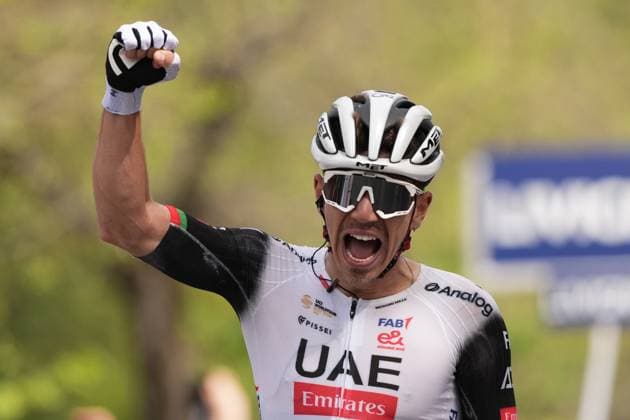 Alves Oliveira Ivo Emanuel Of Uae Team Emirates Xrg winner of then stage during the Giro d™Abruzzo, stage from Tocco da Casauria to Penne (138 km) - Abruzzo, Italy- Wednesday, April 16, 2025. - cycling .  Copyright: xMassimoxPaolone LaPressex