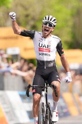 Alves Oliveira Ivo Emanuel Of Uae Team Emirates Xrg winner of then stage during the Giro d™Abruzzo, stage from Tocco da Casauria to Penne (138 km) - Abruzzo, Italy- Wednesday, April 16, 2025. - cycling .  Copyright: xMassimoxPaolone LaPressex