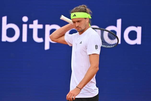 Alexander ZVEREV (GER), Aktion,Einzelbild,angeschnittenes Einzelmotiv,Halbfigur,halbe Figur. Tennis BMW Open 2025 vom 12.04.-20.04. 2025 Â