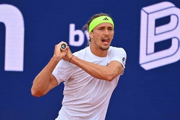 Alexander ZVEREV (GER), Aktion,Einzelbild,angeschnittenes Einzelmotiv,Halbfigur,halbe Figur. Tennis BMW Open 2025 vom 12.04.-20.04. 2025 Â