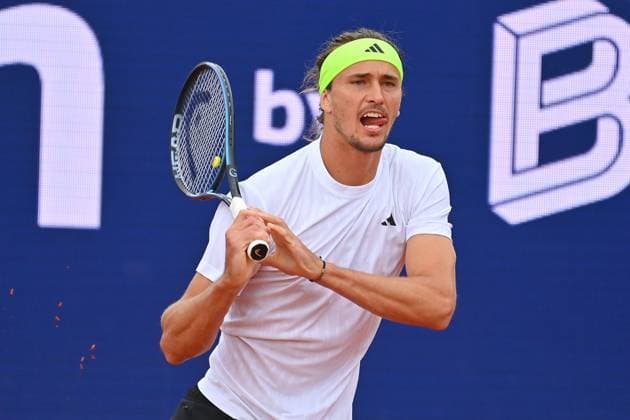 Alexander ZVEREV (GER), Aktion,Einzelbild,angeschnittenes Einzelmotiv,Halbfigur,halbe Figur. Tennis BMW Open 2025 vom 12.04.-20.04. 2025 Â