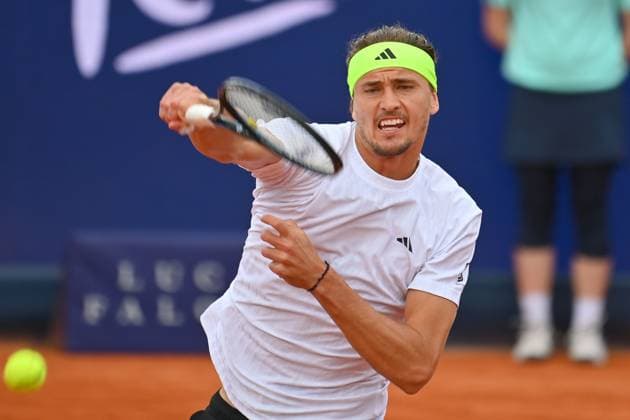Alexander ZVEREV (GER), Aktion,Einzelbild,angeschnittenes Einzelmotiv,Halbfigur,halbe Figur. Tennis BMW Open 2025 vom 12.04.-20.04. 2025 Â