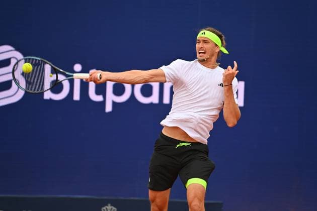 Alexander ZVEREV (GER), Aktion,Einzelbild,angeschnittenes Einzelmotiv,Halbfigur,halbe Figur. Tennis BMW Open 2025 vom 12.04.-20.04. 2025 Â
