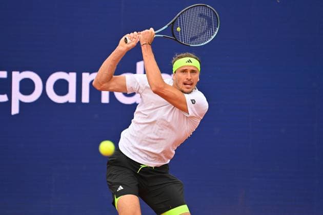 Alexander ZVEREV (GER), Aktion,Einzelbild,angeschnittenes Einzelmotiv,Halbfigur,halbe Figur. Tennis BMW Open 2025 vom 12.04.-20.04. 2025 Â