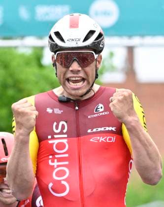 Ronde van Limburg 2025 - Men Elite TONGEREN, BELGIUM - APRIL 16 : Fretin Milan (BEL) of Cofidis wins during the 77th edition of the Ronde van Limburg, an UCI Individual Road cycling, Rad, Radsport, Strasse race with start in Hasselt and finish in Tongeren after 178,6 km, organized by Flanders Classics on April 16, 2025 in Tongeren, Belgium, 16 04 2025 Tongeren Belgium Copyright: xJanxDexMeuleneirx