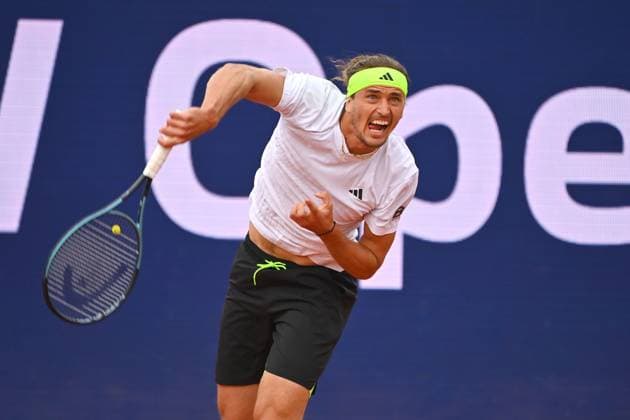 Alexander ZVEREV (GER), Aktion,Einzelbild,angeschnittenes Einzelmotiv,Halbfigur,halbe Figur, Tennis BMW Open 2025 vom 12.04.-20.04. 2025
