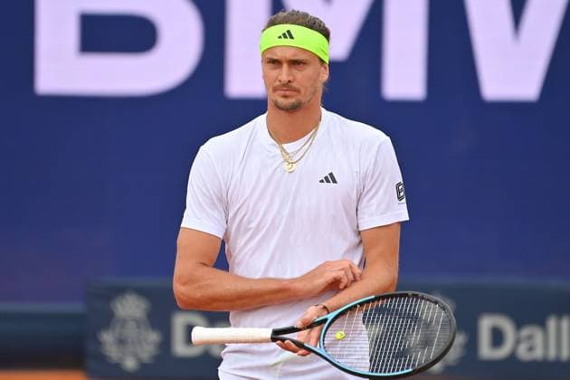 Alexander ZVEREV (GER), Aktion,Einzelbild,angeschnittenes Einzelmotiv,Halbfigur,halbe Figur, Tennis BMW Open 2025 vom 12.04.-20.04. 2025