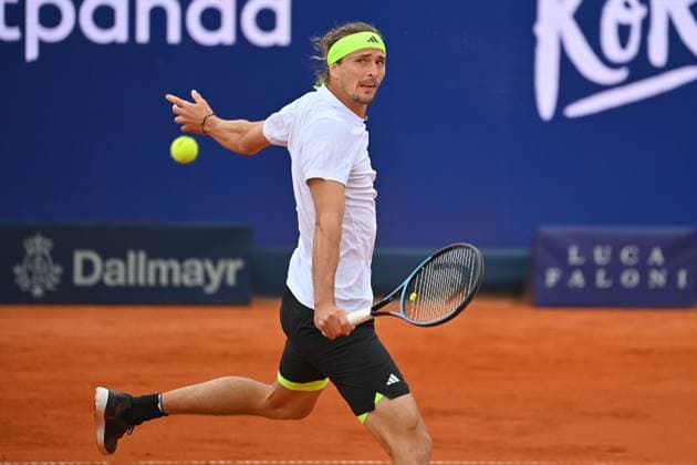 Alexander ZVEREV (GER), Aktion,Einzelbild,angeschnittenes Einzelmotiv,Halbfigur,halbe Figur, Tennis BMW Open 2025 vom 12.04.-20.04. 2025 Â