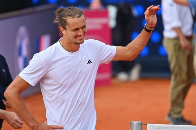 Alexander ZVEREV (GER), Jubel,Freude,Begeisterung, Aktion,Einzelbild,angeschnittenes Einzelmotiv,Halbfigur,halbe Figur. Tennis BMW Open 2025 vom 12.04.-20.04. 2025 Â