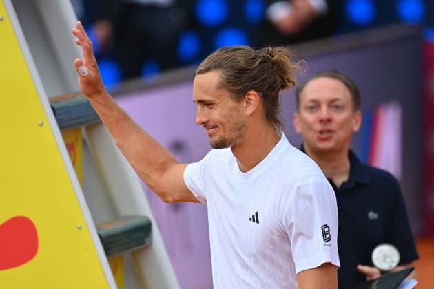 Alexander ZVEREV (GER), Jubel,Freude,Begeisterung, Aktion,Einzelbild,angeschnittenes Einzelmotiv,Halbfigur,halbe Figur. Tennis BMW Open 2025 vom 12.04.-20.04. 2025 Â
