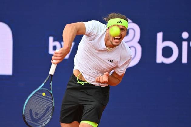 Alexander ZVEREV (GER), Aktion,Einzelbild,angeschnittenes Einzelmotiv,Halbfigur,halbe Figur, Tennis BMW Open 2025 vom 12.04.-20.04. 2025 Â