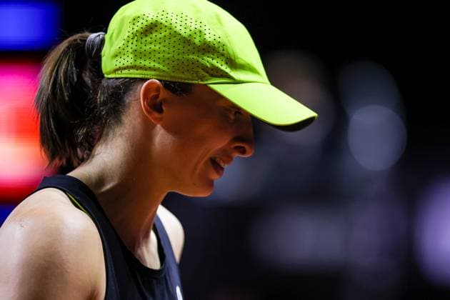im Bild Iga Swiatek Jana Fett CRO vs Iga Swiatek POL GER, Porsche Tennis Grand Prix GP Stuttgart 2025, WTA500, 16.04.2025 GER, Porsche Tennis Grand Prix GP Stuttgart 2025, WTA500, 16.04.2025 Stuttgart Copyright: xEibner-Pressefoto RogerxBuerkex EP