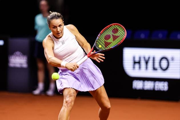 im Bild Tatjana Maria Tatjana Maria GER vs Ella Seidel GER GER, Porsche Tennis Grand Prix GP Stuttgart 2025, WTA500, 16.04.2025 GER, Porsche Tennis Grand Prix GP Stuttgart 2025, WTA500, 16.04.2025 Stuttgart Copyright: xEibner-Pressefoto RogerxBuerkex EP