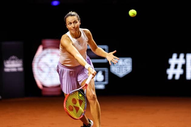 im Bild Tatjana Maria Tatjana Maria GER vs Ella Seidel GER GER, Porsche Tennis Grand Prix GP Stuttgart 2025, WTA500, 16.04.2025 GER, Porsche Tennis Grand Prix GP Stuttgart 2025, WTA500, 16.04.2025 Stuttgart Copyright: xEibner-Pressefoto RogerxBuerkex EP
