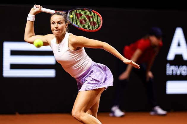 im Bild Tatjana Maria Tatjana Maria GER vs Ella Seidel GER GER, Porsche Tennis Grand Prix GP Stuttgart 2025, WTA500, 16.04.2025 GER, Porsche Tennis Grand Prix GP Stuttgart 2025, WTA500, 16.04.2025 Stuttgart Copyright: xEibner-Pressefoto RogerxBuerkex EP